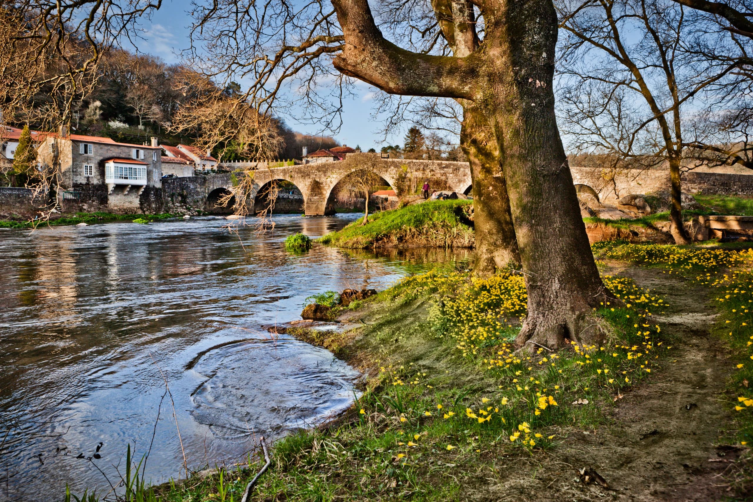 Molinos, presa y playa fluvial