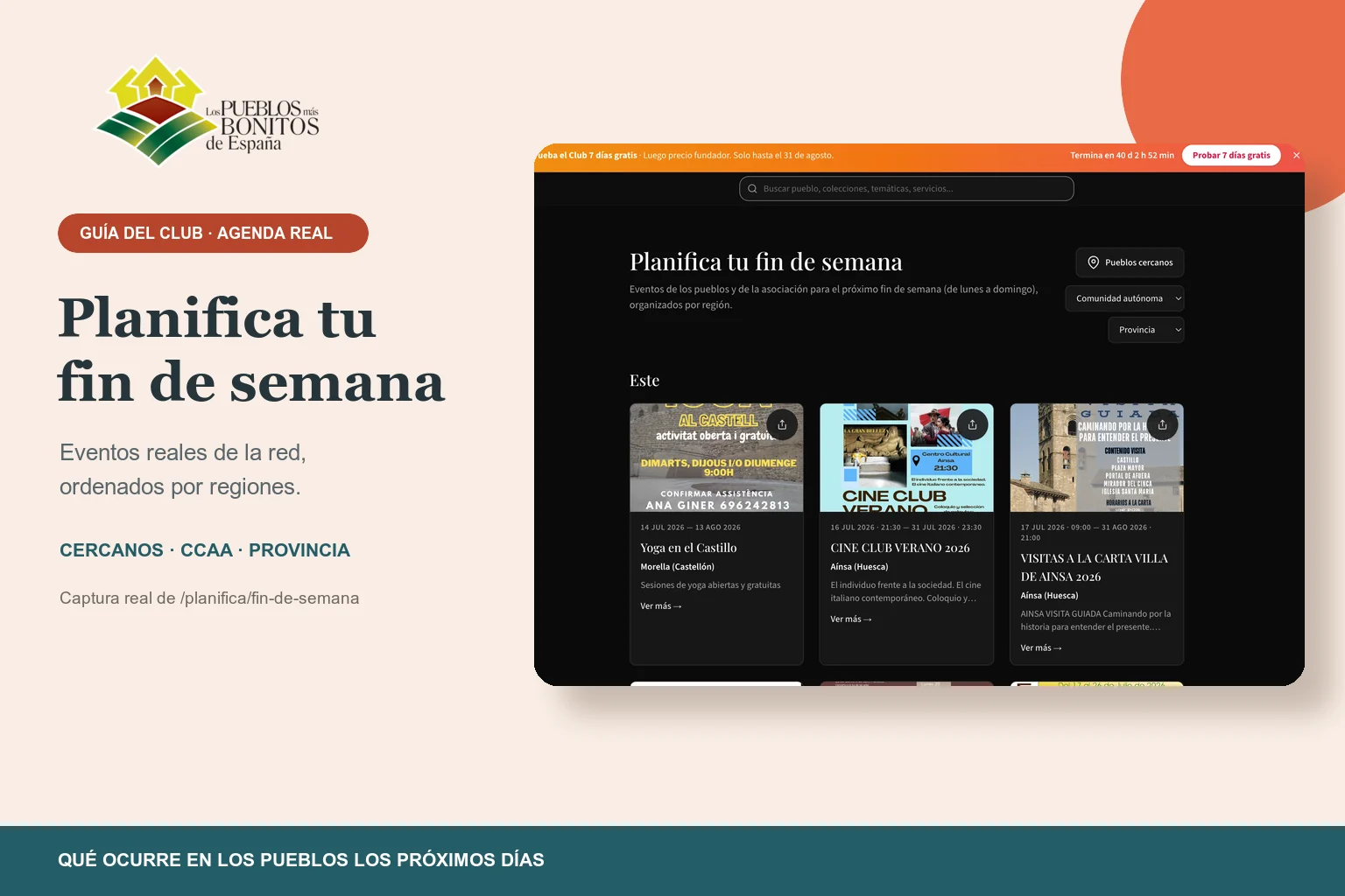 Planifica tu fin de semana