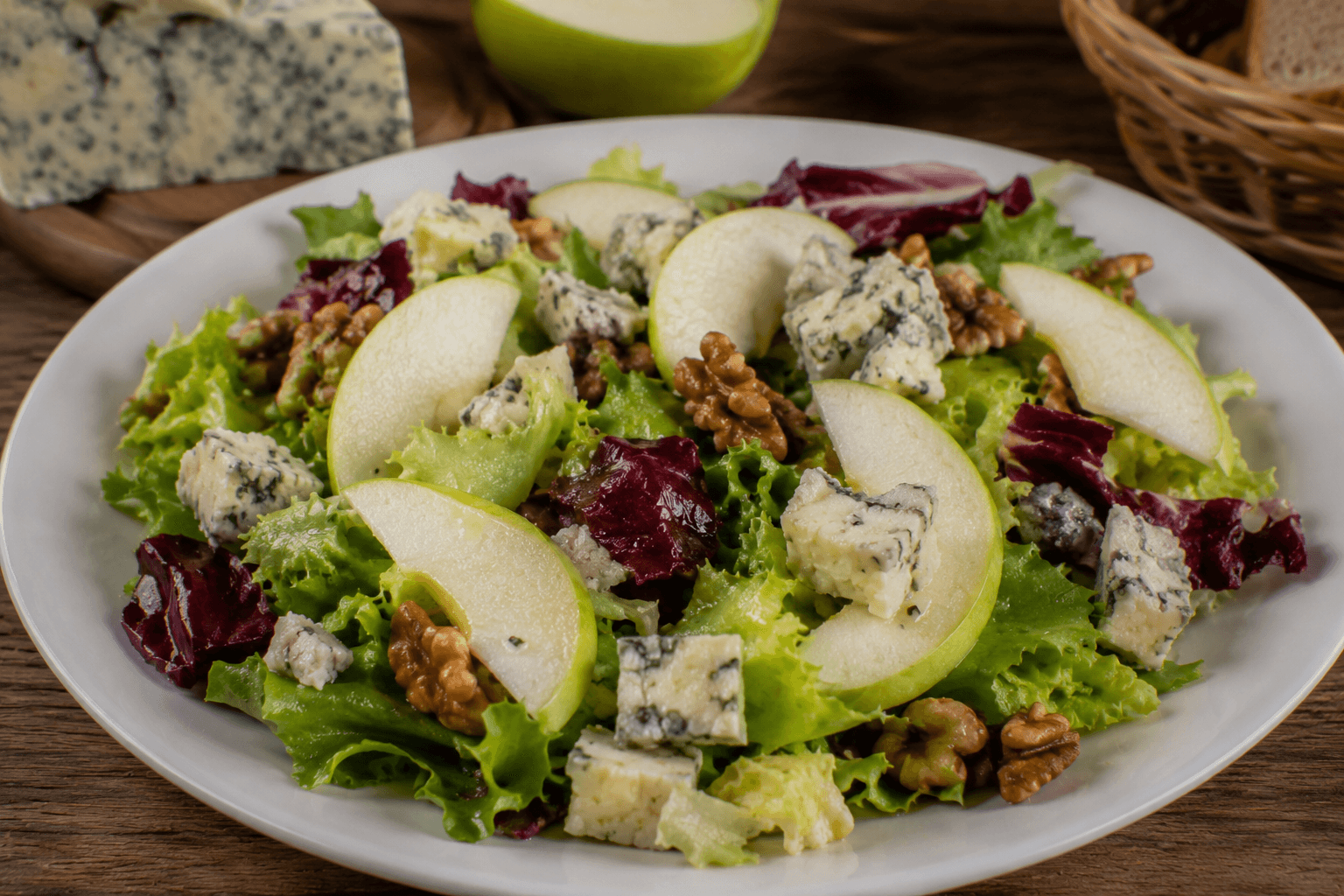Ensalada de Queso Cabrales y Manzana Asturiana de Bulnes