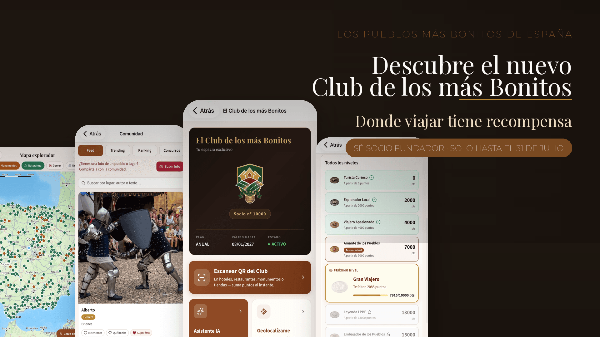 Así funciona El Club de los más Bonitos: puntos, insignias, sorteos e inteligencia artificial para vivir el verano en nuestros pueblos